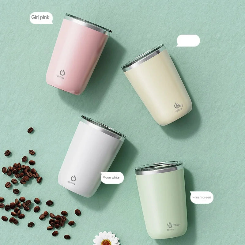 Fully Automatic Mixing Milk Mugs 350ml Portable Coffee Milkshake Self Stirring Mugs