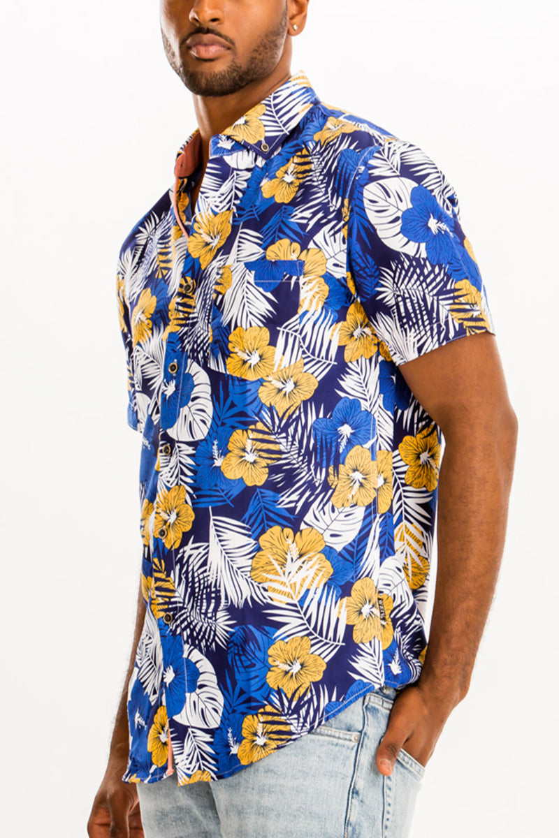 Digital Print Hawaiian Short Sleeve Shirt